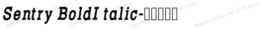 Sentry BoldI talic字体转换